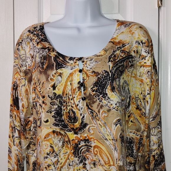 Cyrus printer sweater top Sz XL NWOT - Picture 3 of 5